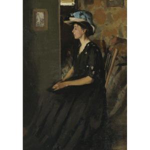 STEHLIN Caroline 1877-1928,THE BLUE-RIBBONED HAT,1910,Sotheby's GB 2010-09-29