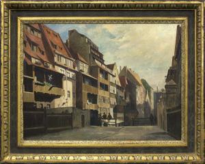 STEIGUEBER Bruno 1879,View of Bialoskornicza street in Wroclaw,Agra-Art PL 2015-06-14