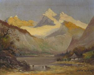 Stein A.S,Landscape with Mountain Lake,Alis Auction RO 2009-02-14
