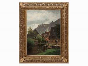 STEIN Heinrich 1847-1913,Village in the Rhön Mountains,1889,Auctionata DE 2016-05-30