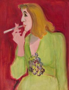 STEIN Helen 1896-1964,Untitled, (Woman Smoking),Swann Galleries US 2021-12-02