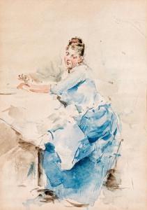 STEIN Séverin Louis 1864-1917,Sitting lady,im Kinsky Auktionshaus AT 2016-04-12