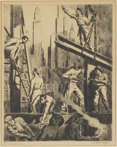STEINBERG Nathaniel P 1893-1966,Construction. Drypoint,1935,Susanin's US 2020-01-23