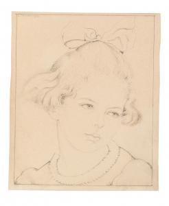 STEINER Lilly 1884-1961,Bildnis eines Mädchens mit Masche,1916,Palais Dorotheum AT 2022-12-20