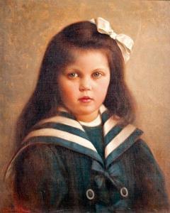 STEINER Rezsoe 1854-1945,Matrózblúzos kislány,Nagyhazi galeria HU 2009-10-13