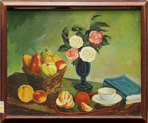 STEINER Wm,Carnations and Fruit,Clars Auction Gallery US 2013-03-16
