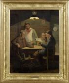 STEINHEIL Adolphe Charles Ed 1850-1908,Four men in a hostelry,Galerie Koller CH 2009-12-01