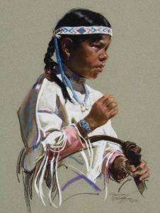 STEINKE Bettina 1913-1999,Young Crow Rider,1981,Scottsdale Art Auction US 2024-04-12