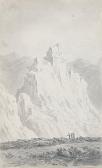 STEINKOPF Gottlob Friedrich 1778-1860,Drei Personen bei einer Felswand,Winterberg Arno DE 2017-05-13