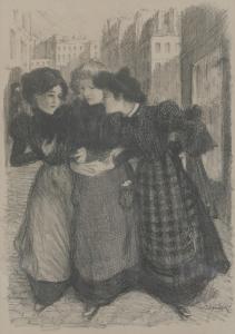STEINLEN,Three women in the street,Burchard US 2022-01-22