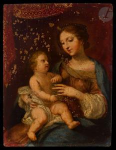 STELLA Jacques 1596-1657,Vierge à l'Enfant,Ader FR 2023-04-25