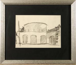 STELLA Joseph 1877-1946,A Framed Architectural Sketch,Skinner US 2024-02-07