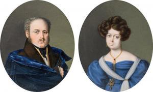 STELZNER Carl Ferdinand 1805-1894,Two miniatures: married couple,im Kinsky Auktionshaus 2018-10-23