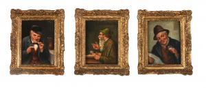 STELZNER Heinrich 1833-1910,Three studies of men drinking, smoking pipes and r,Dreweatts 2021-12-09