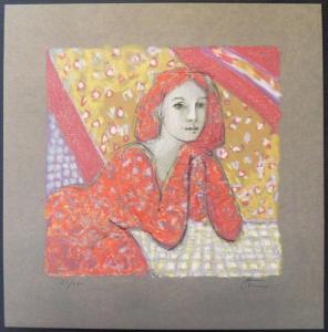 STENNE Robert 1931-1988,Hommage à Klimt : Femme rousse au balcon,1931,Sadde FR 2017-06-30