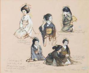 STENNETT Michael,Stage Designs for The Geisha Girls from Puccini's ,1978,Mellors & Kirk 2022-06-15