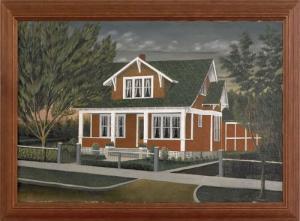 stenstrom a.m,House portrait,1927,Pook & Pook US 2009-04-24