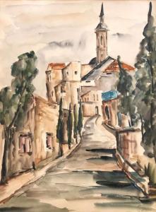 STENZEL Nehemia 1904-1991,Landscape,1961,Montefiore IL 2017-03-22
