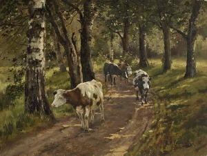 STEPANOV Aleksandr Nikolaev 1861-1911,Kühe auf dem Waldweg.,Neumeister DE 2005-06-29