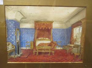 STEPHANOFF James 1784-1874,Bedroom in Barton,1847,Cheffins GB 2020-01-23