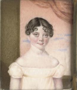 STEPHENS H.W 1800-1900,Miss Mary Jane V., in off the shoulder white dress,Christie's GB 2007-10-28