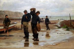 STEPHENSON C,Men on the Shore, carrying the catch,Bamfords Auctioneers and Valuers GB 2008-03-19
