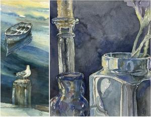 STEPHENSON Catherine 1967,Seagull at Whitby Harbour and Still Life of J,David Duggleby Limited 2023-11-18