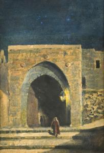STEPHENSON Philippa Anna Fred 1800-1900,The Damascus Gate, Jerusalem,Cheffins GB 2020-12-09