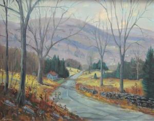 STEPULE Charles 1911-2006,country road in the foothills,Nadeau US 2021-07-17