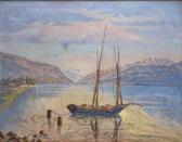 STERCHI H 1900,Barque sur le lac Léman,Dogny Auction CH 2017-04-04