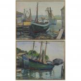 Sterling Estelle B,A Pair of Harbor Views,20th century,Brunk Auctions US 2017-09-16