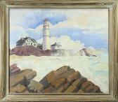 STERN Alexander 1904-1994,Crashing Waves by a Lighthouse,Clars Auction Gallery US 2015-02-21