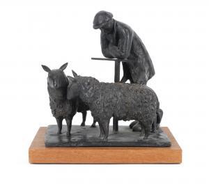 Stern Catharni 1925-2015,Shepherd and two sheep,1989,Bonhams GB 2022-09-07