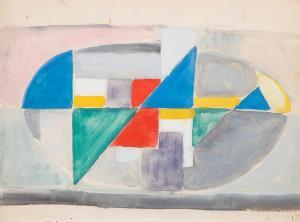Stern Jonasz 1904-1988,Abstract composition,1950,Desa Unicum PL 2023-11-16