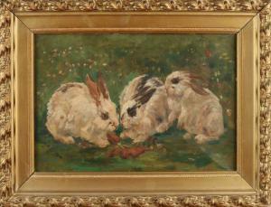 STERN Willem Johan C 1879-1939,Three rabbits in grass.,1915,Twents Veilinghuis NL 2019-06-28