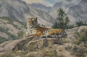 STERNBERG DE BEER Willem 1941,Caspian Tiger landscape,Nadeau US 2020-01-01