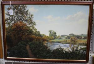 STERNBERG DE BEER Willem 1941,River Landscape with Figures and Dog,Tooveys Auction GB 2018-04-18