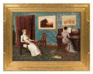 STERNBERG Frank 1858-1923,At the Piano,1884,Hindman US 2017-10-16