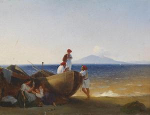 STERNBERG Wassilij Iwanowitsch 1818-1845,Fishermen Resting,Palais Dorotheum AT 2013-10-16