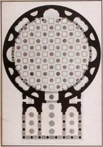 STERNE GIOVANNI,A plan of the tiled floor of the Pantheon with scale,Mallams GB 2008-06-25