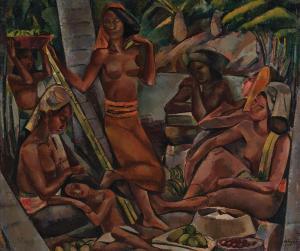 STERNE Maurice 1878-1957,Resting at the Bazaar,1926,Sotheby's GB 2024-03-05