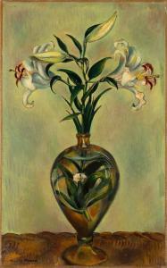 STERNE Maurice 1878-1957,Still Life with Lilies,1918,Swann Galleries US 2023-09-21