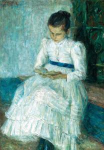 STERNEN Matej 1870-1949,A Girl Reading,1900,Palais Dorotheum AT 2022-02-22