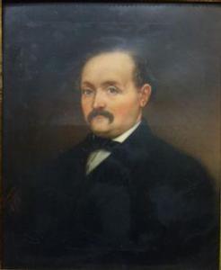 STERRER Franz 1818-1901,Portrait d'homme,1871,Conan-Auclair FR 2021-03-02