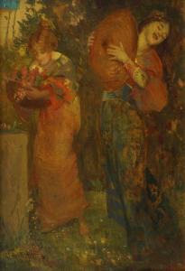 STETSON Charles Walter 1858-1911,Girls with Baskets,1899,Rosebery's GB 2018-11-21