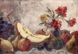 Steurer Iosif 1885-1971,Still Life with Fruits and Carnations,Artmark RO 2024-01-31