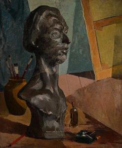STEVEN Fernand 1895-1955,Le buste de l\’artiste dans l\’atelier,Hotel Des Ventes Mosan BE 2017-06-21