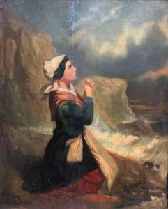 STEVENS Alfred Emile Léopold 1823-1906,Femme en prière devant la tempête,1854,Daguerre FR 2024-03-28