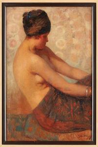 STEVENS Gustave Max 1871-1946,Jeune femme au harem,Horta BE 2022-01-17
