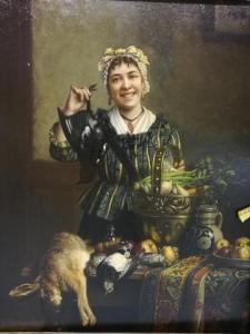 STEVENS Jean Daniel 1800-1800,Femme au gibier,20th century,Millon & Associés FR 2018-11-23